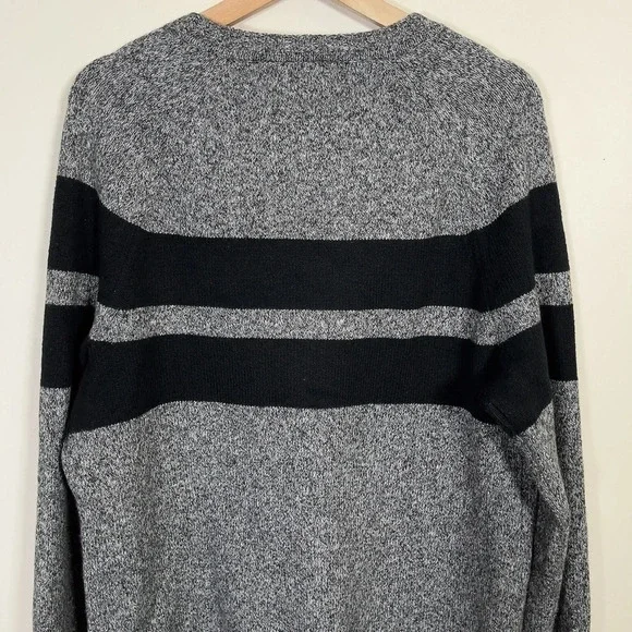 Banana Republic Two Black Stripped  Grey Sweater - Picture 12 of 14